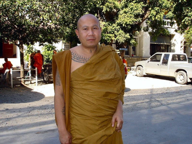 06-TH- Jeune moine bouddhiste  tatoué, chiang mai