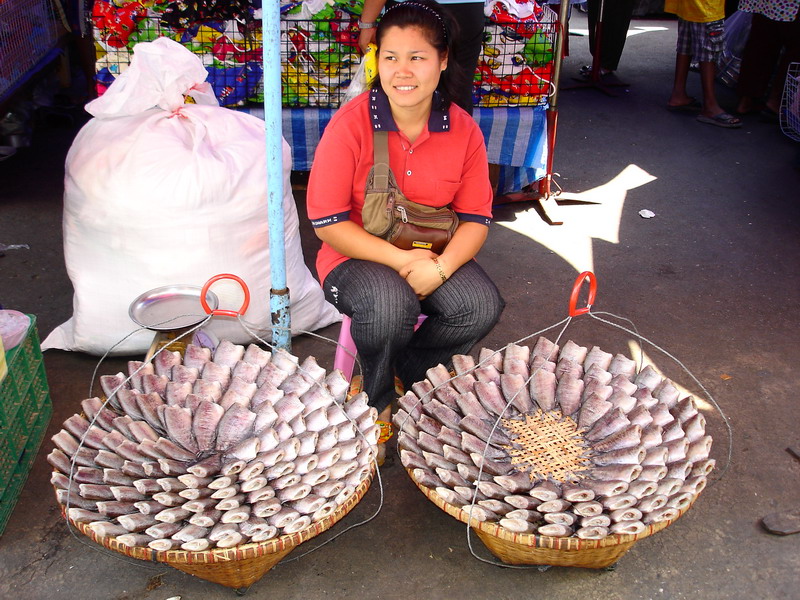 06-TH-Paniers de poissons sechés, Khon Kaen